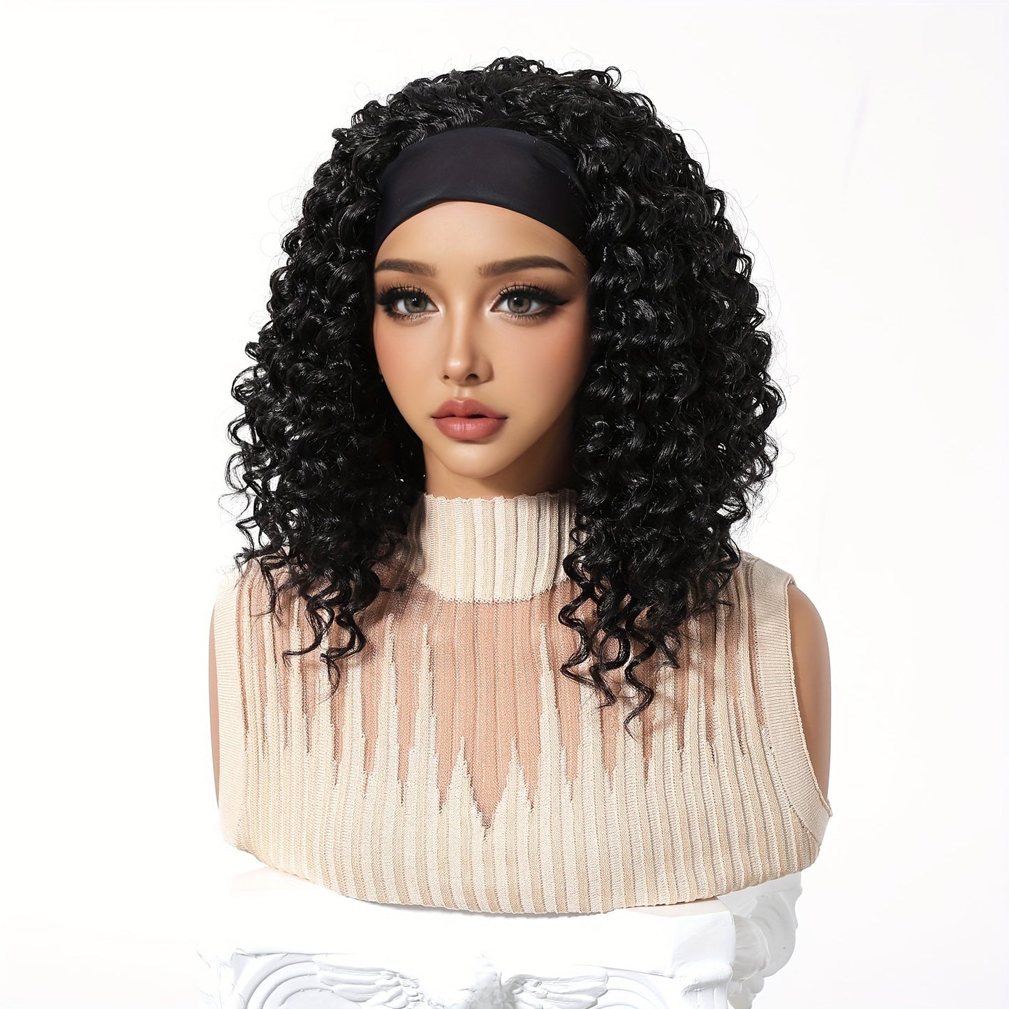 Women's Afro Curly Kinky Wig 12 Inch - High Temperature Fiber, 150% Density, Rose Net Cap, Basic Style Synthetic Wig for All Occasions - Versatile for Daily Wear, Halloween, Christmas, Music Festivals, Cosplay