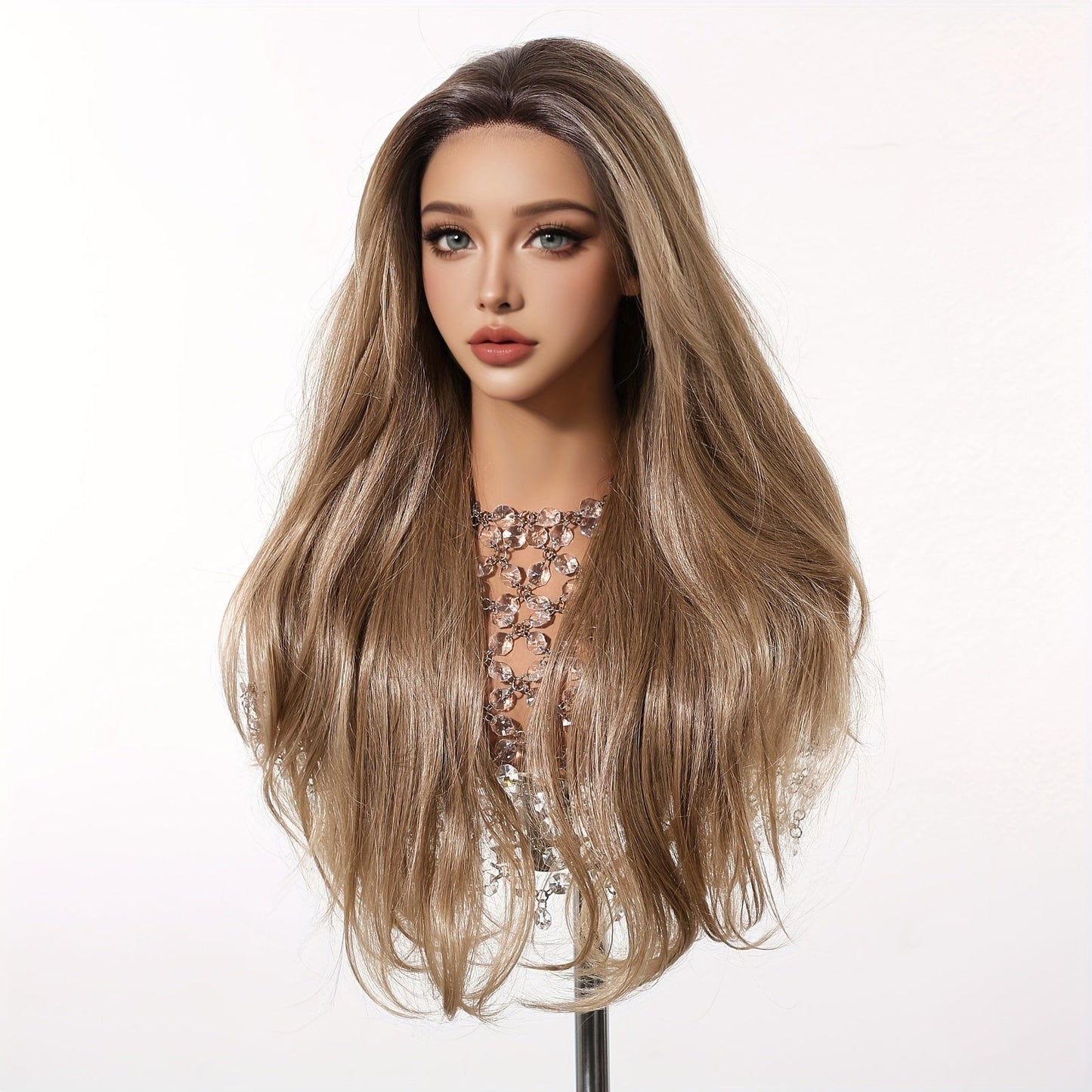 Women's Fashion Wig 26 Inch Curly Wave Basics Style - High Temperature Fiber Synthetic Lace Front Wig, Density 150%, 13x5x1 Lace Area - Versatile for Daily Wear, Work, Parties, Cosplay Events