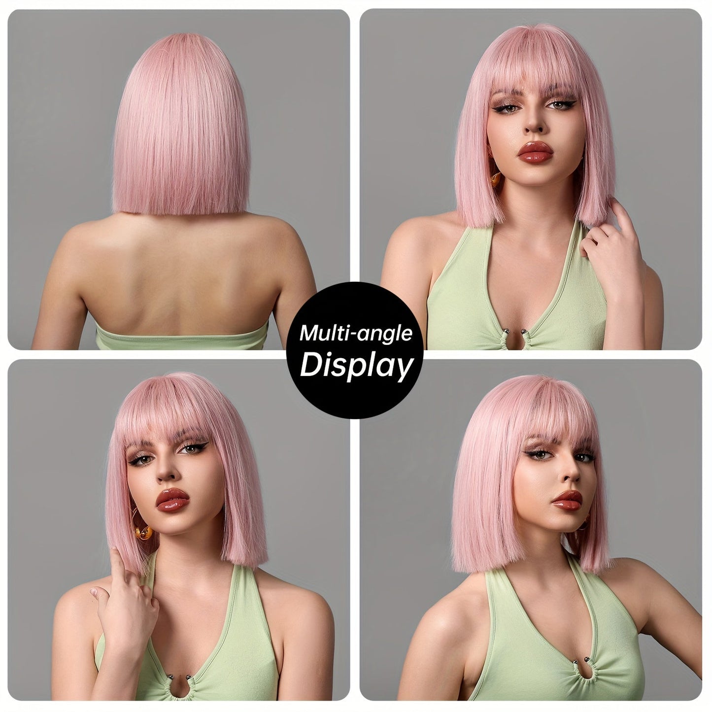 30 Inch Long Straight Pink Wig | High-Quality Heat-Resistant Synthetic Fiber | Party, Daily Wear & Cosplay Use | Women's 150% Density Full Wig with Rose Net Cap | Fits All Head Sizes | Versatile for Halloween, Christmas, Music Festivals