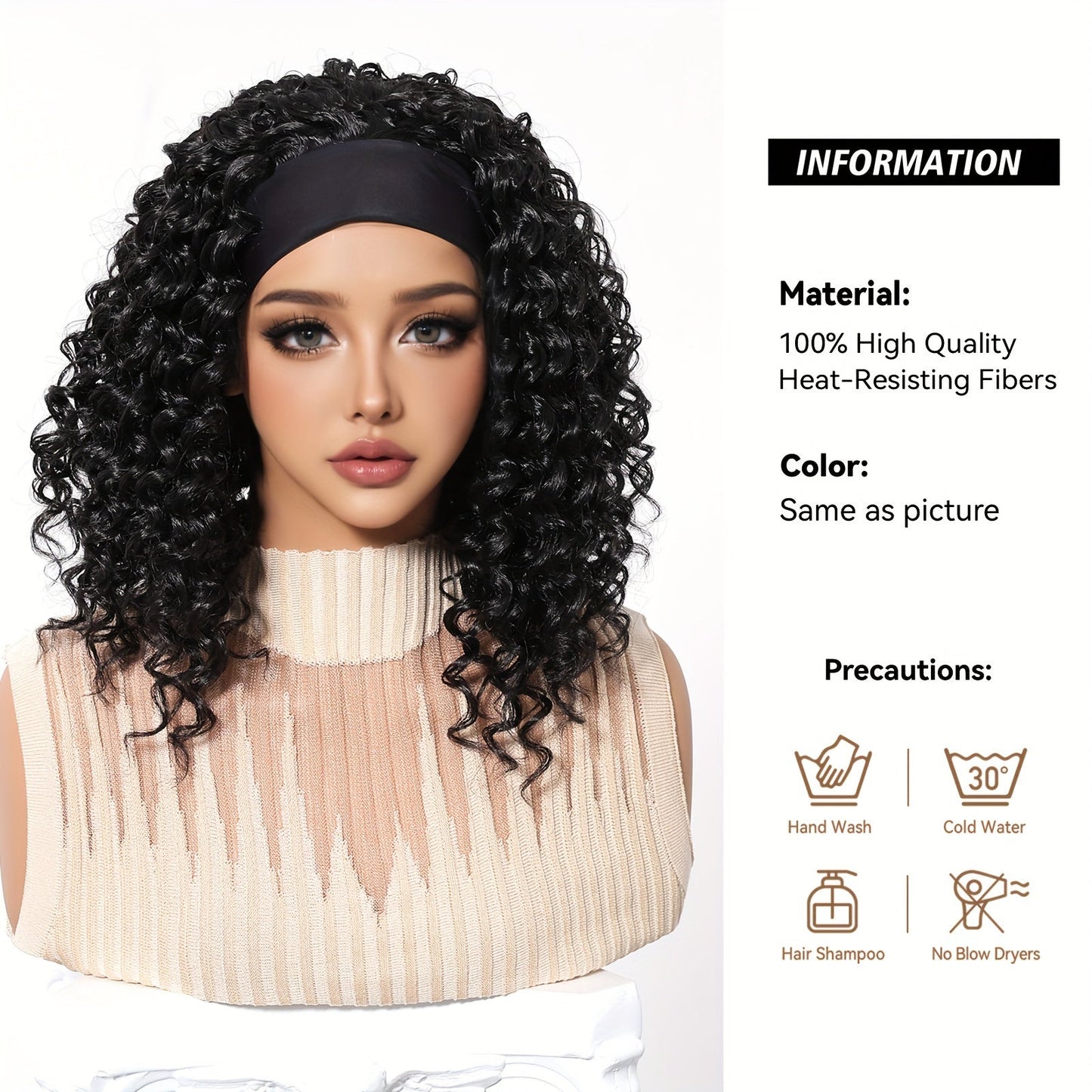 Women's Afro Curly Kinky Wig 12 Inch - High Temperature Fiber, 150% Density, Rose Net Cap, Basic Style Synthetic Wig for All Occasions - Versatile for Daily Wear, Halloween, Christmas, Music Festivals, Cosplay