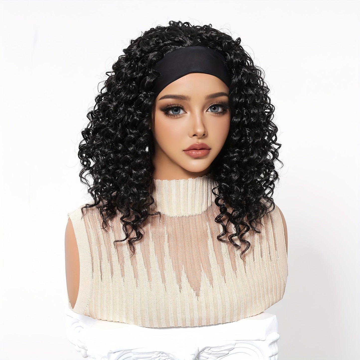 Women's Afro Curly Kinky Wig 12 Inch - High Temperature Fiber, 150% Density, Rose Net Cap, Basic Style Synthetic Wig for All Occasions - Versatile for Daily Wear, Halloween, Christmas, Music Festivals, Cosplay