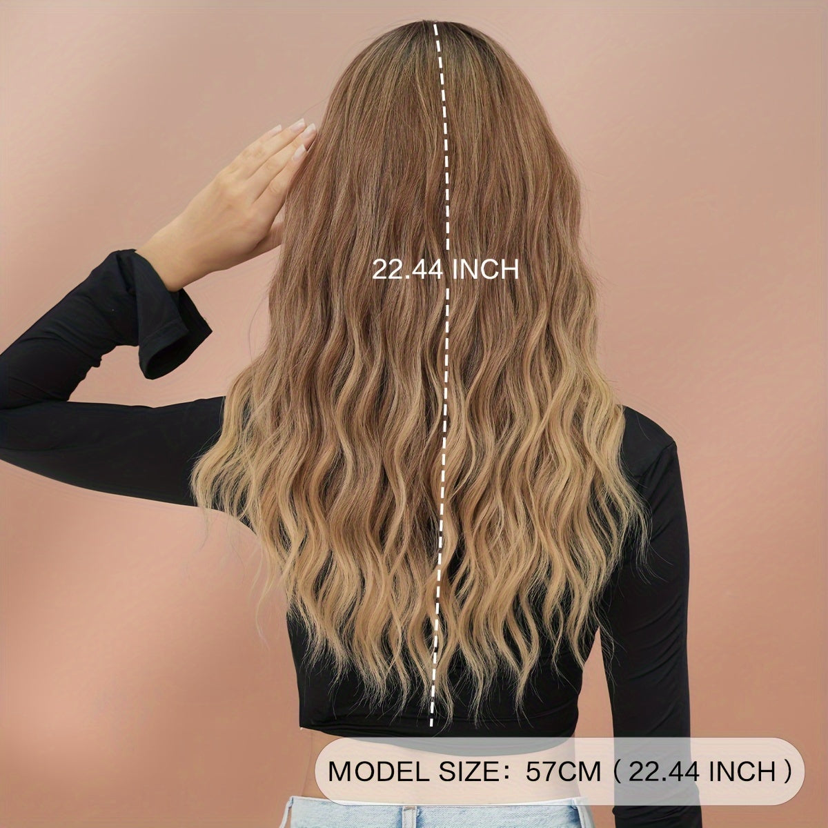 Chic Ombre Brown to Blonde Wig with Bangs for Women - High-Density Synthetic Body Wave, Heat Resistant, Perfect for Daily Wear & Parties